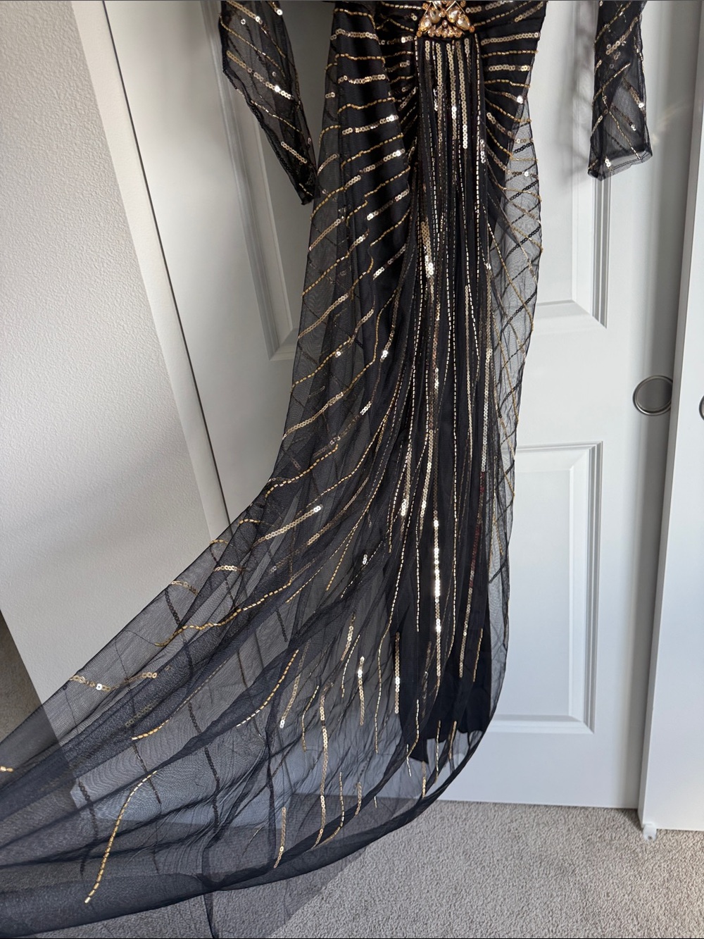 Babeyond Dress Maxi Zouzou Crystal Encrusted Evening Gown - Picture 8 of 11